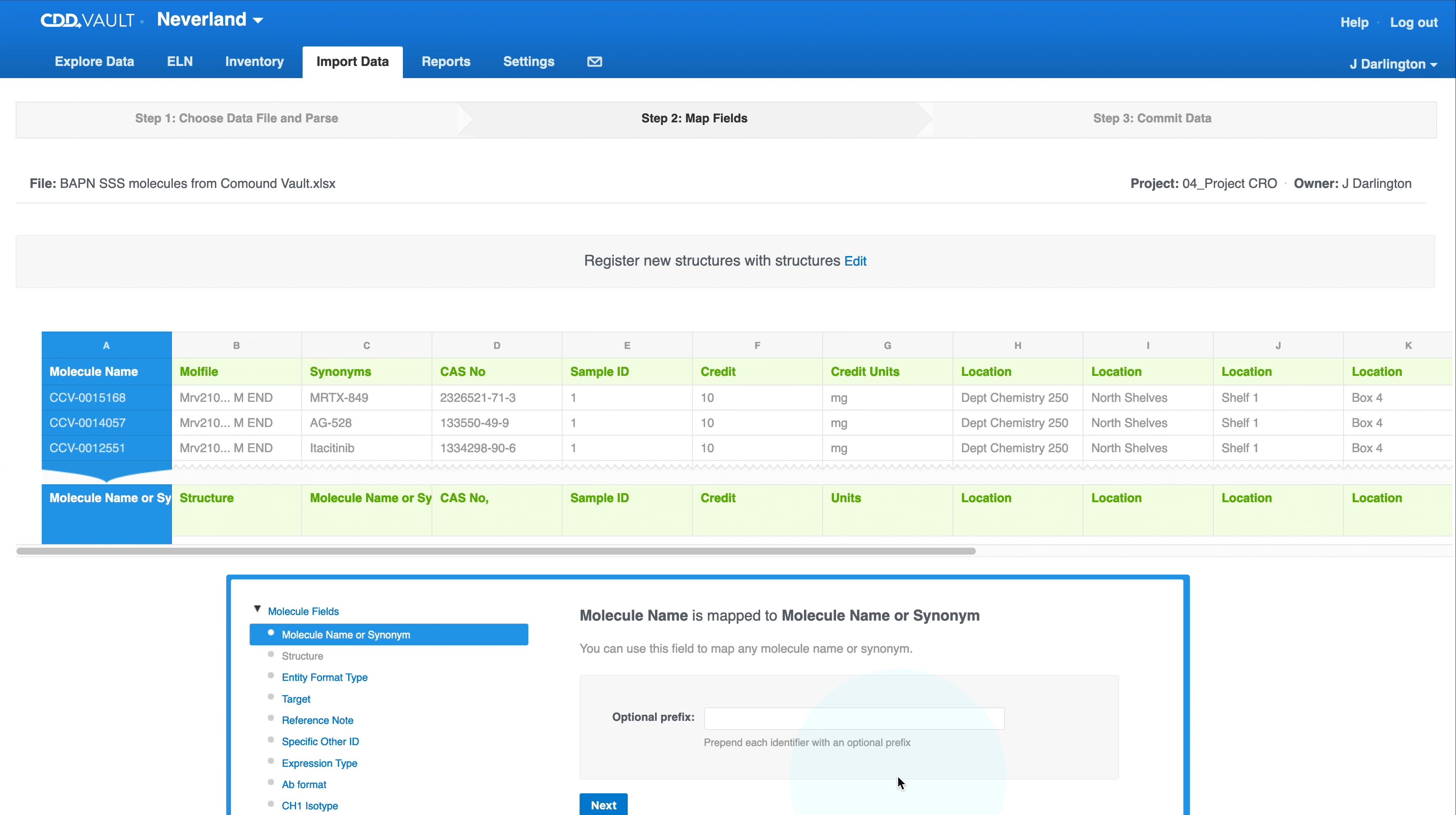 Sample Management for CDD Vault