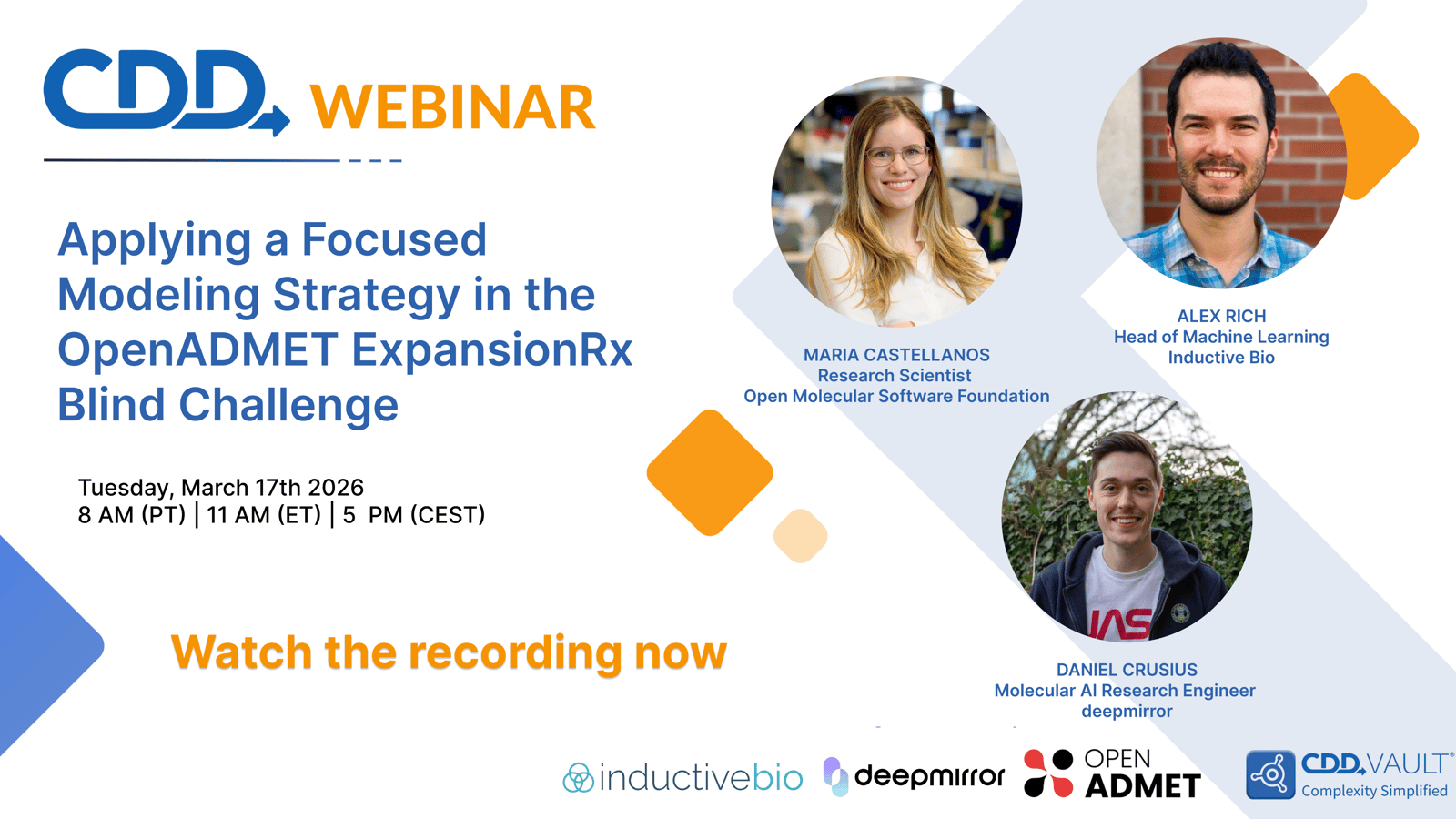 OpenADMET + ExpansionRx webinar: Focused modeling strategies (Alex Rich and Daniel Crusius)
