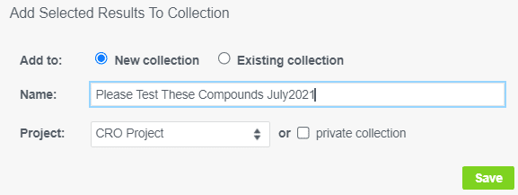 Add results to collection