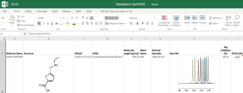 Excel screenshot