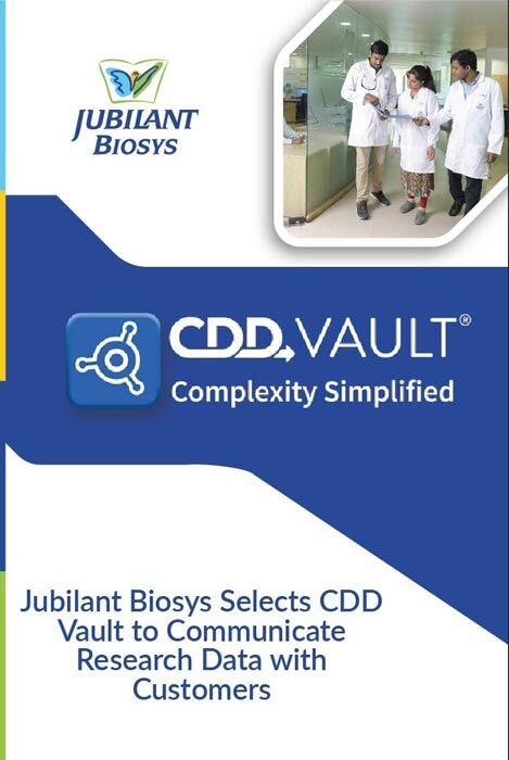 Jubilant Biosys Selects CDD Vault to Communicate Research Data with Customers for Next Five Years