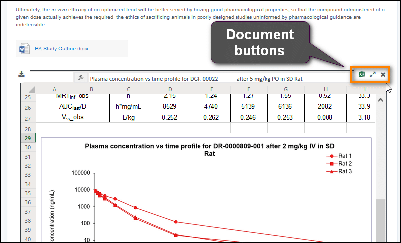 screenshot of office document buttons in preview mode