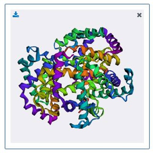 PDB files that are attached to an ELN entry will automatically preview in an interactive 3-D viewer.