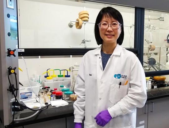 Dr. Tien Widjaja of R2M in her lab.