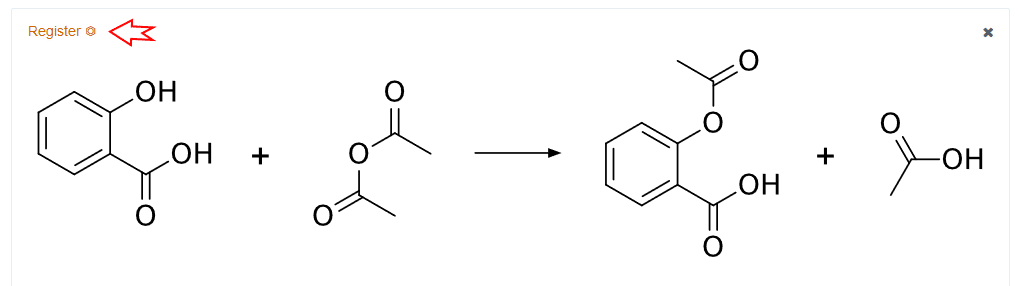 Easily access CDD Vault ELN's Activity & Registration platform to register a new Molecule or Batch directly from an reaction that's inserted into your ELN entry.