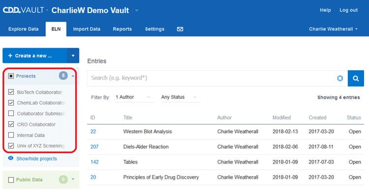 CDD's ELN facilitates real-time collaboration within teams.