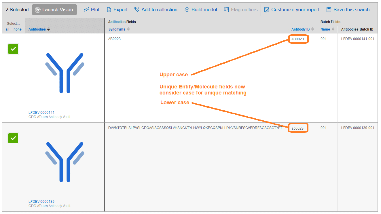 Unique Entity Fields are now Case Sensitive
