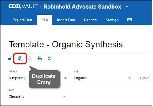 Step 3 - ELN Templates CDD Vault