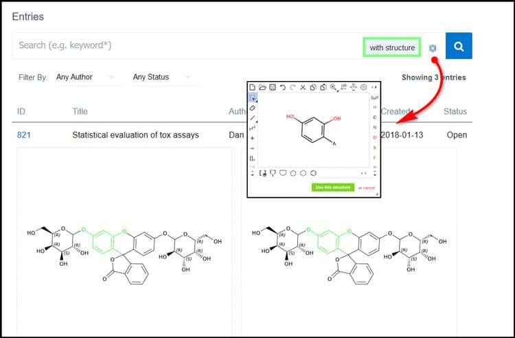 Using CDD's ELN, your lab notebook becomes a searchable database