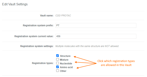 enable various registration types