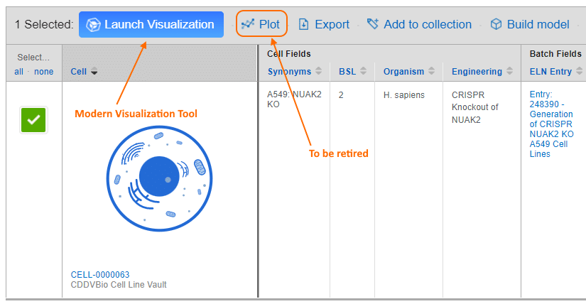 legacy scatter plot tool will be retired