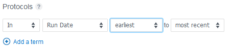 search by earliest run date