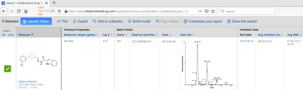 copy the search result url and share with your team members