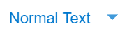 Text size drop-down menu