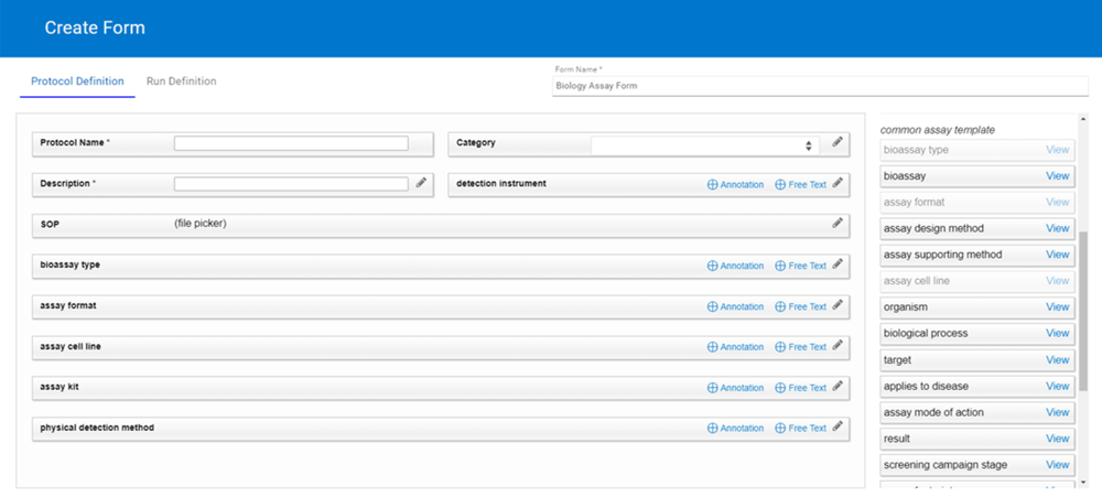assay protocol forms