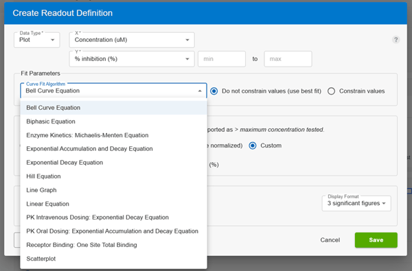 create readout definition