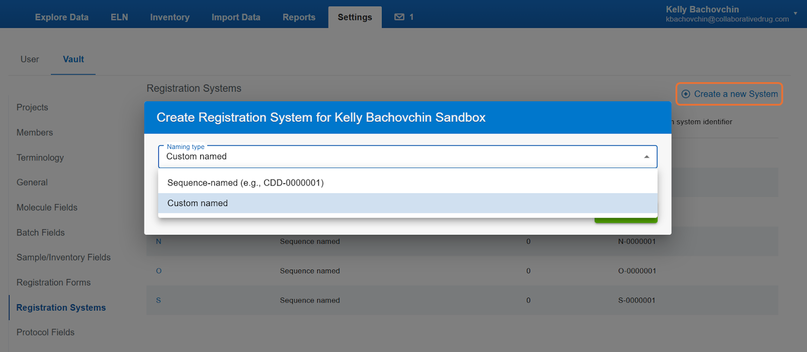 Custom Registration Names: